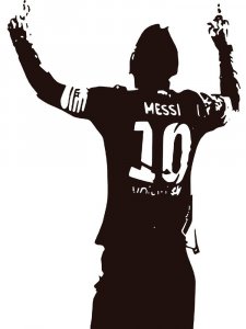 Lionel Messi Stencil 14