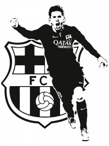 Lionel Messi Stencil 7