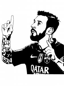 Lionel Messi Stencil 8