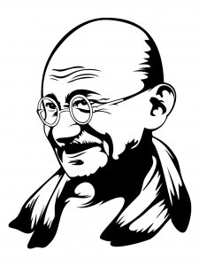 Mahatma Gandhi Stencil 3
