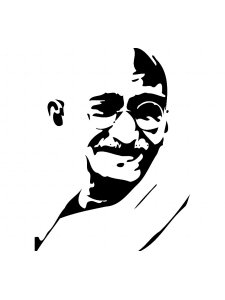 Mahatma Gandhi Stencil 6