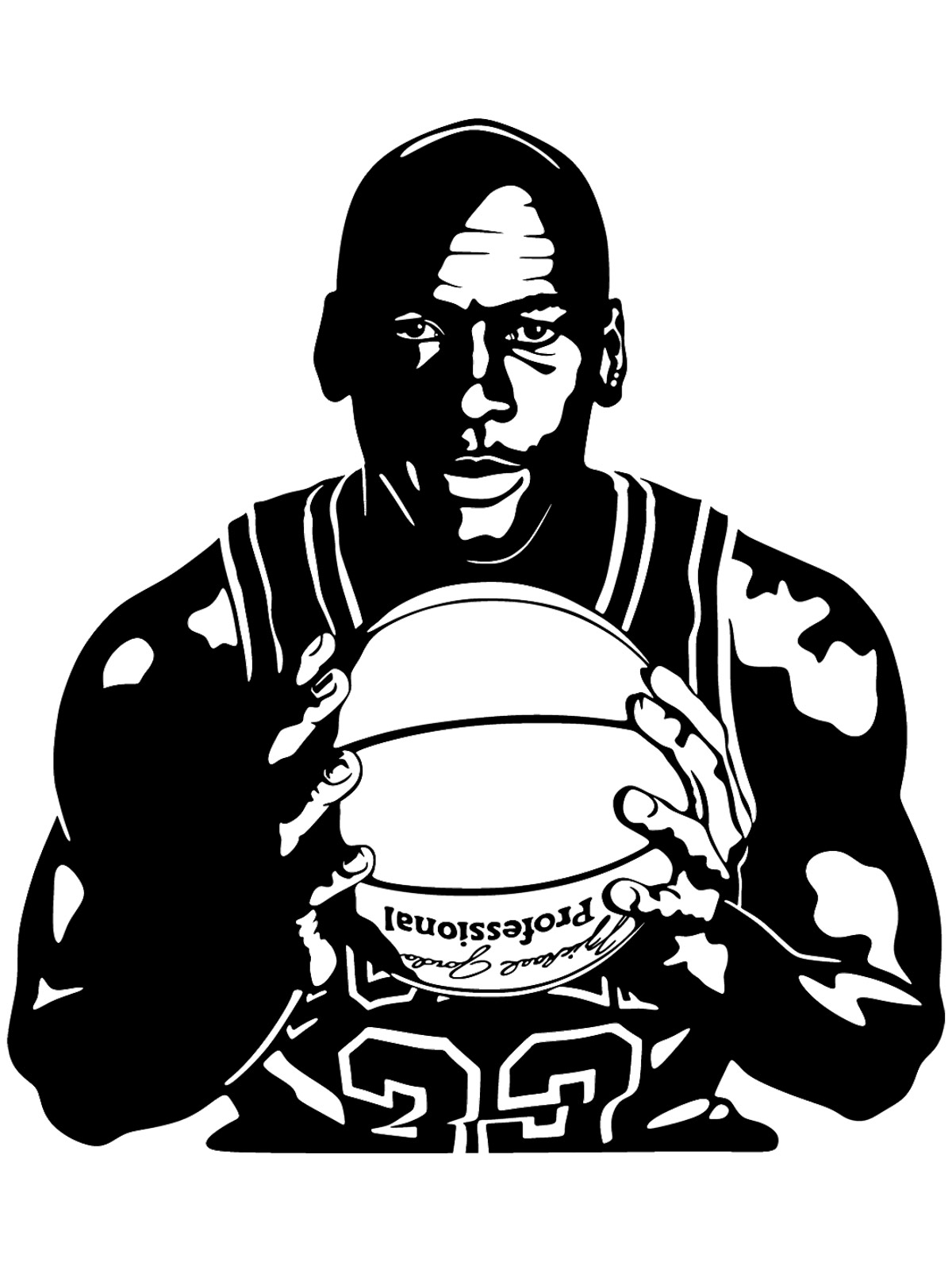 Michael Jordan Silhouette Stencil | vlr.eng.br