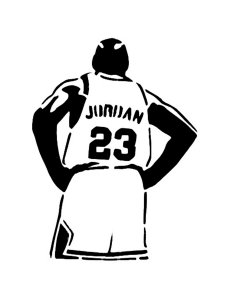 Michael Jordan Stencil 6
