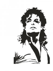 Micheal Jackson Stencil 8