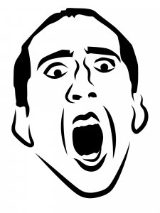 Nicolas Cage Stencil 5