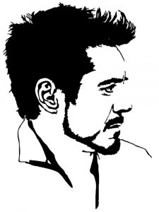 Robert Downey Jr. Stencil 1