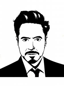 Robert Downey Jr. Stencil 2