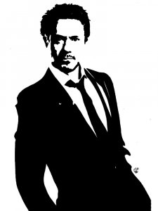 Robert Downey Jr. Stencil 3