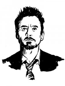 Robert Downey Jr. Stencil 4