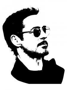 Robert Downey Jr. Stencil 5