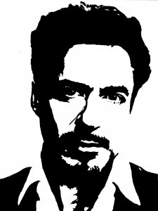 Robert Downey Jr. Stencil 6