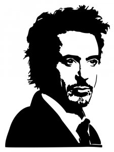 Robert Downey Jr. Stencil 7