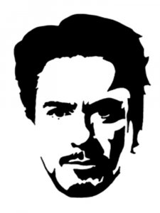 Robert Downey Jr. Stencil 8