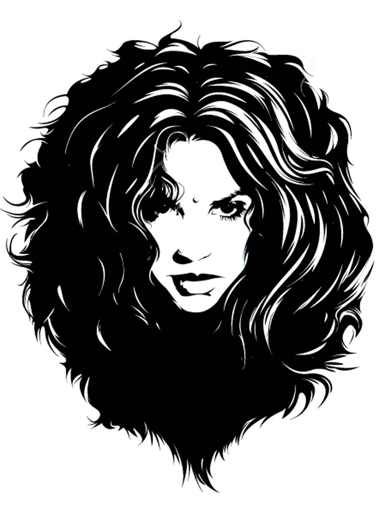 Free printable Shakira stencils and templates