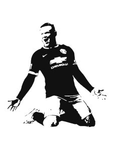 Wayne Rooney Stencil 3