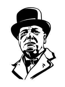 Winston Churchill Stencil 1