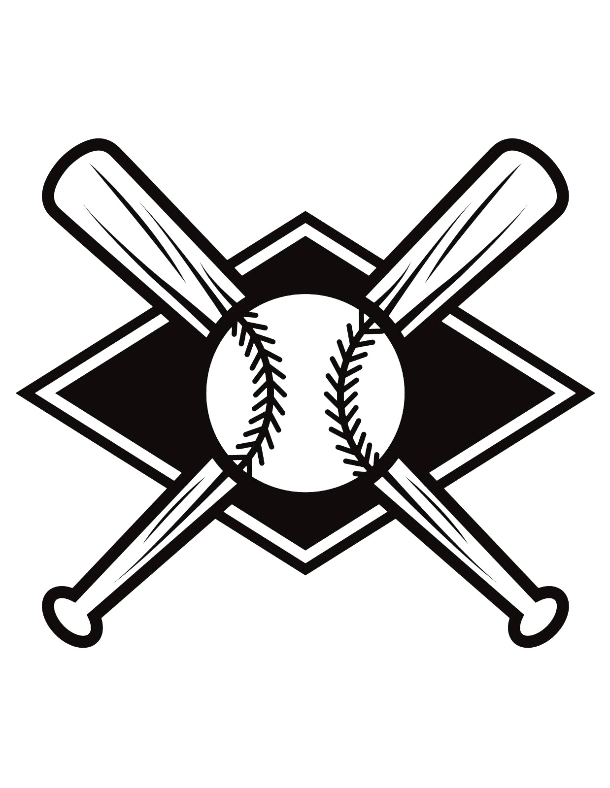 Baseball Stencil Template