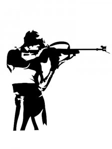 Biathlon Stencil 12