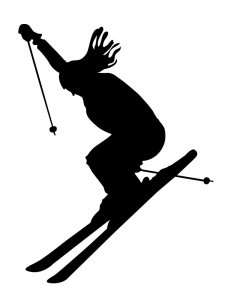 Downhill Skier Stencil 2