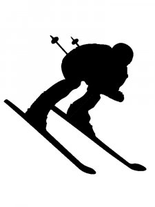 Downhill Skier Stencil 20