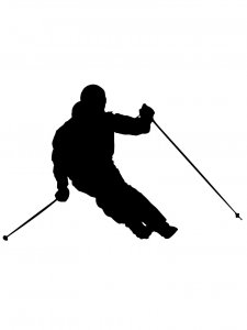 Downhill Skier Stencil 27