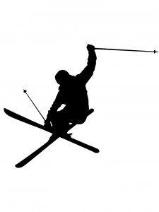 Downhill Skier Stencil 29