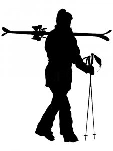 Downhill Skier Stencil 36