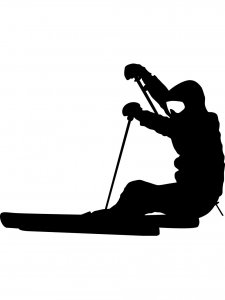 Downhill Skier Stencil 37