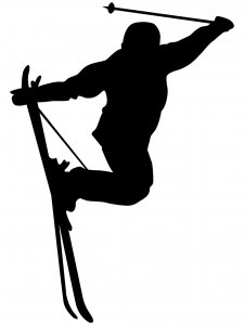 Downhill Skier Stencil 40