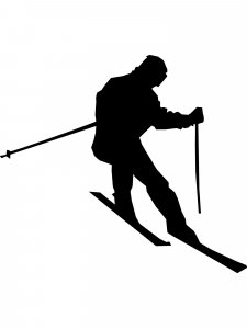 Downhill Skier Stencil 46