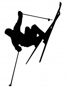 Downhill Skier Stencil 47