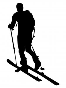 Downhill Skier Stencil 5