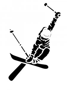 Downhill Skier Stencil 51
