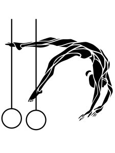 Gymnastics Stencil 17