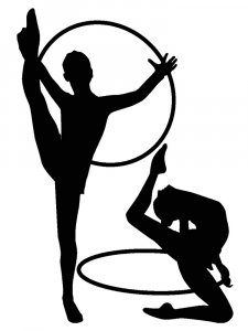 Gymnastics Stencil 19