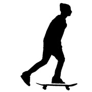 Pochoirs Skateboarder