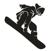 Pochoirs Snowboarding