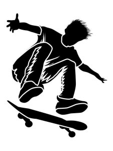 Skateboarder Stencil 1