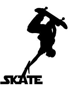 Skateboarder Stencil 13