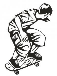 Skateboarder Stencil 16