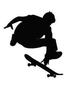 Skateboarder Stencil 17