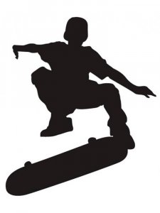 Skateboarder Stencil 2