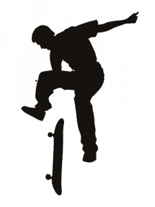 Skateboarder Stencil 21