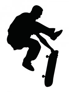 Skateboarder Stencil 23