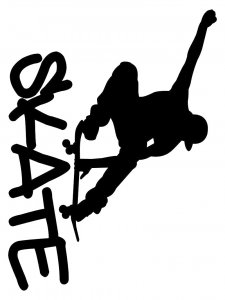 Skateboarder Stencil 24