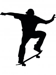 Skateboarder Stencil 25