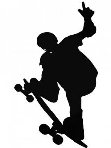 Skateboarder Stencil 26
