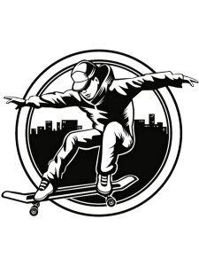Skateboarder Stencil 30