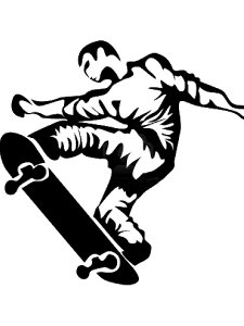 Skateboarder Stencil 31