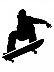 Skateboarder Stencil 4